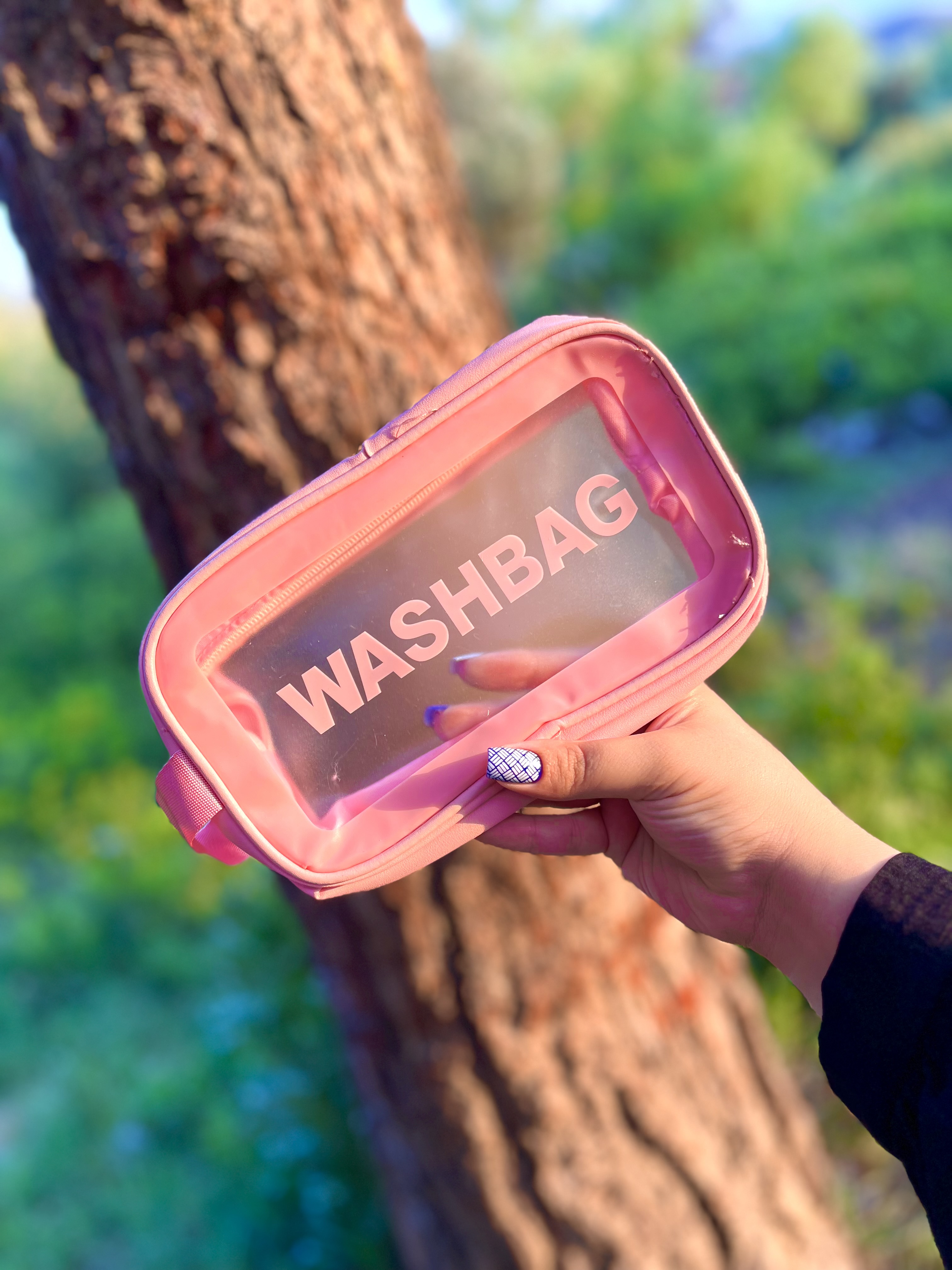 کیف آرایشی واش بگ صورتی