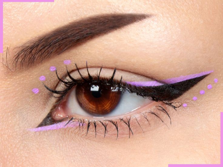 خط چشم رنگی بنفش