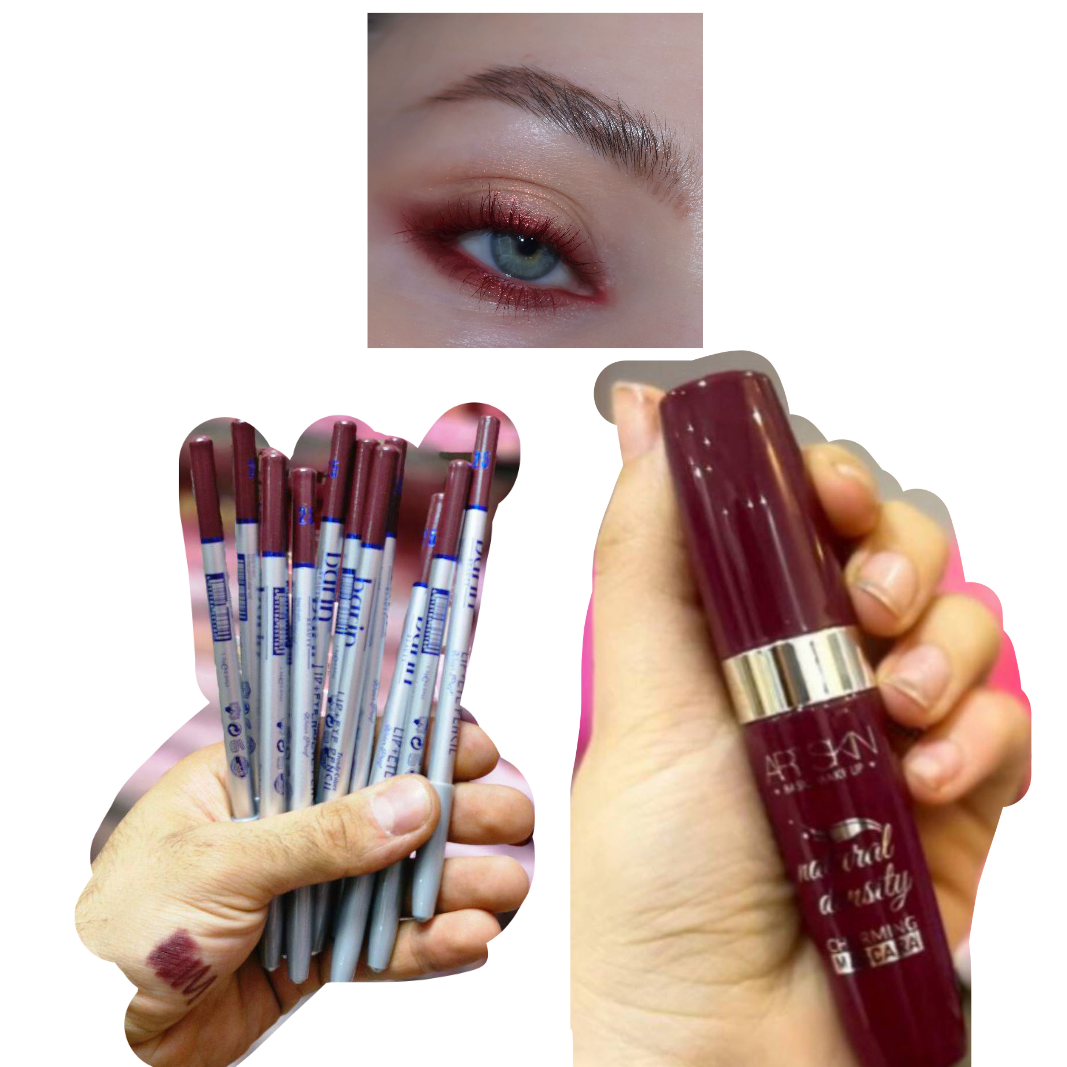 ست ریمل و مدادچشم زرشکی